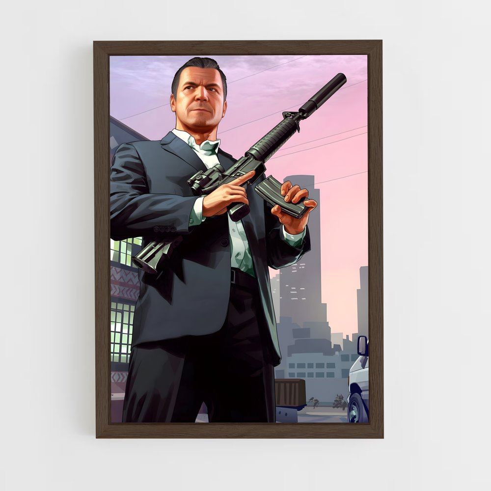 ap-gta v-4 cadre Bois foncé