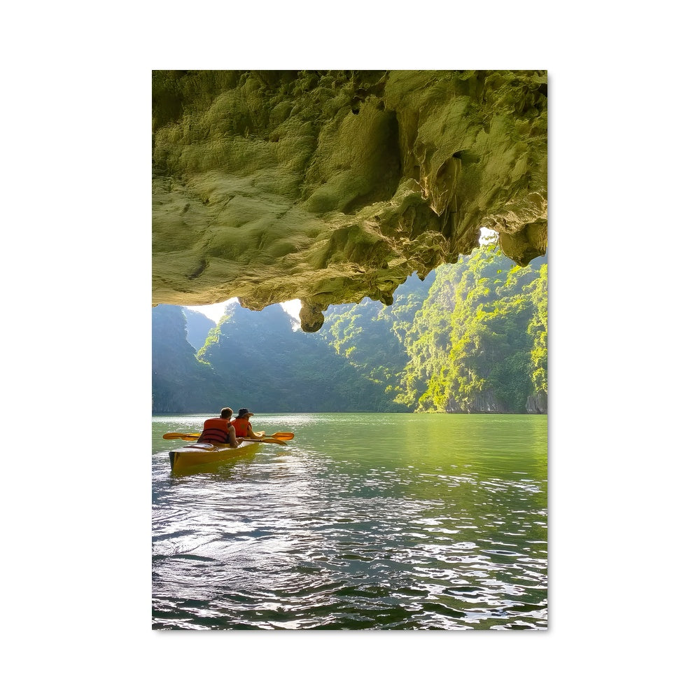 Poster Kayak dans la Grotte