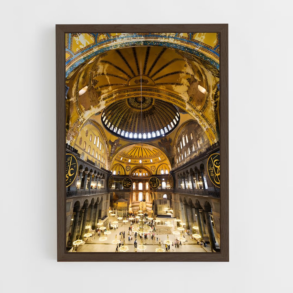 ap-hagia sophia-7 cadre Bois foncé