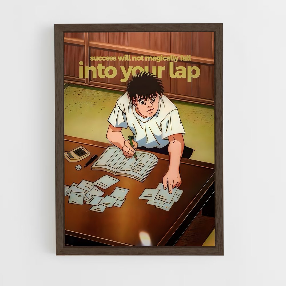 ap-hajime no ippo-9 cadre Bois foncé