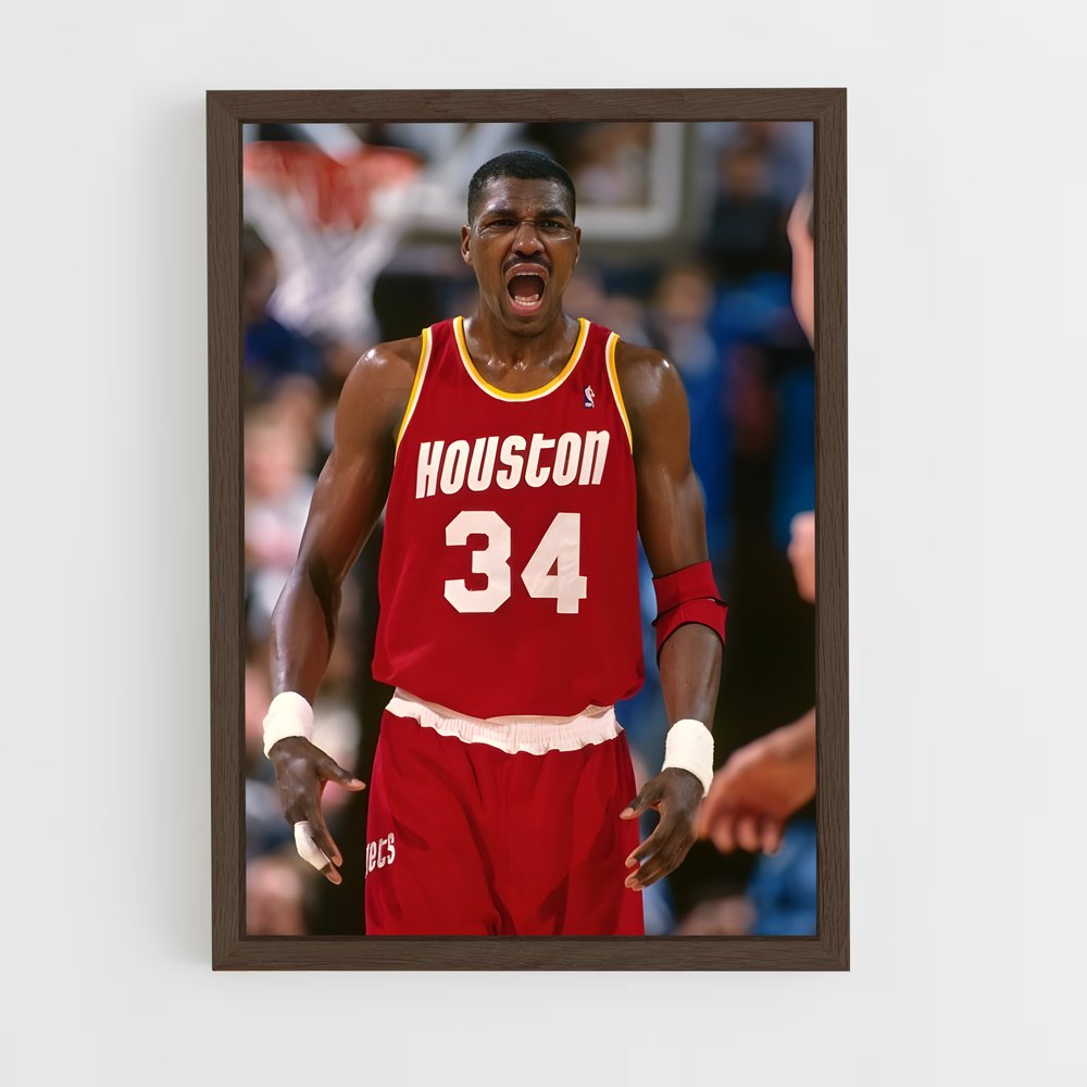 ap-hakeem olajuwon-6 cadre Bois foncé