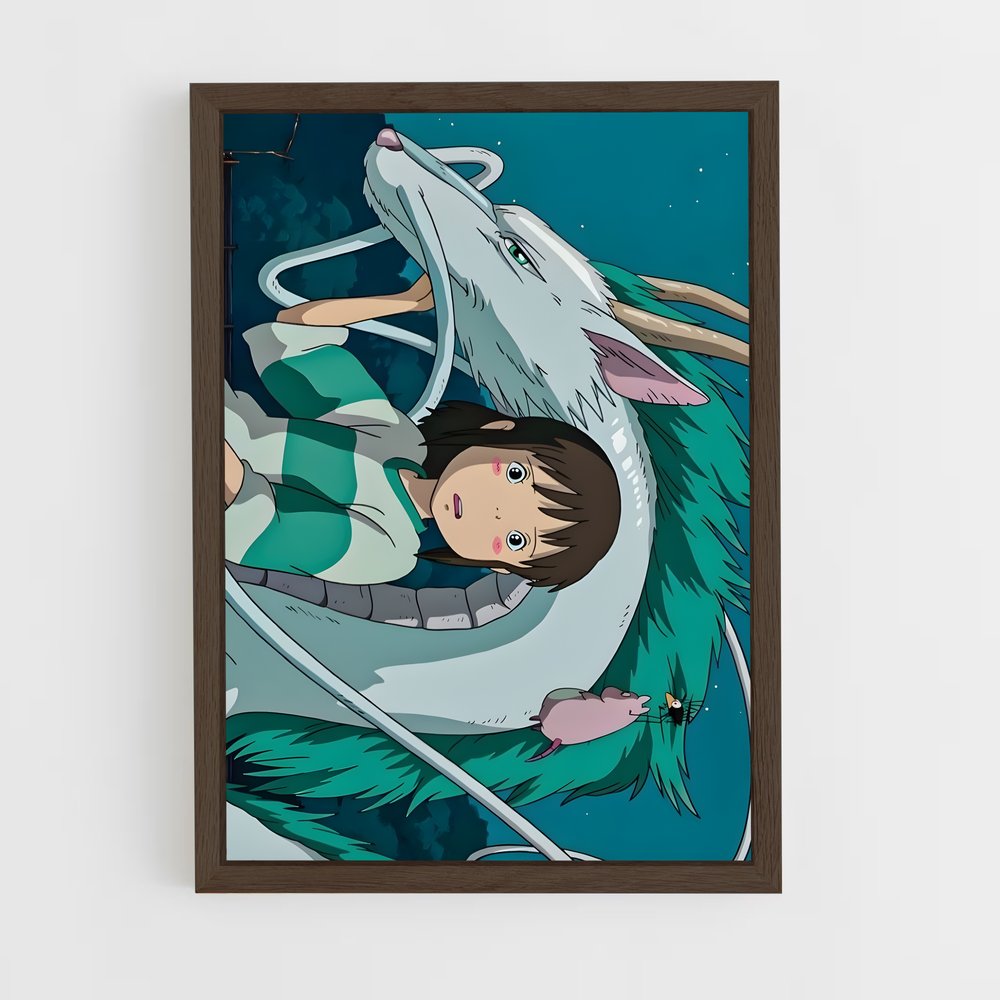 ap-haku spirited away-6 cadre Bois foncé