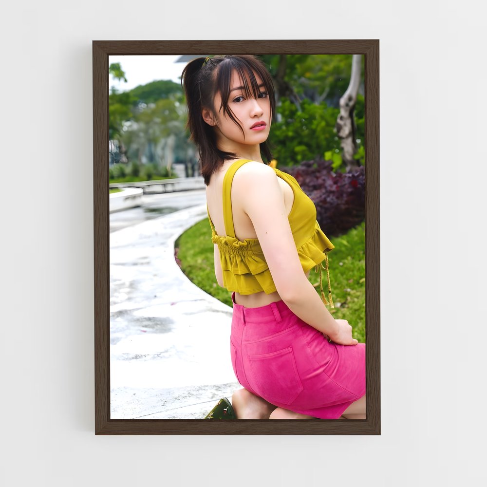 ap-haruka kudo-4 cadre Bois foncé