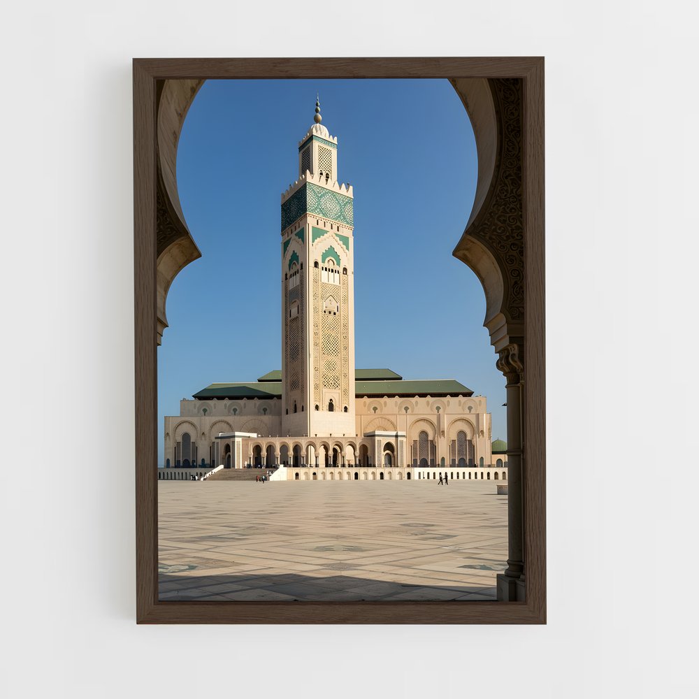 ap-hassan ii mosque casablanca-2 cadre Bois foncé