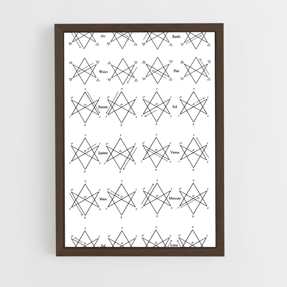 ap-hexagram-2 cadre Bois foncé