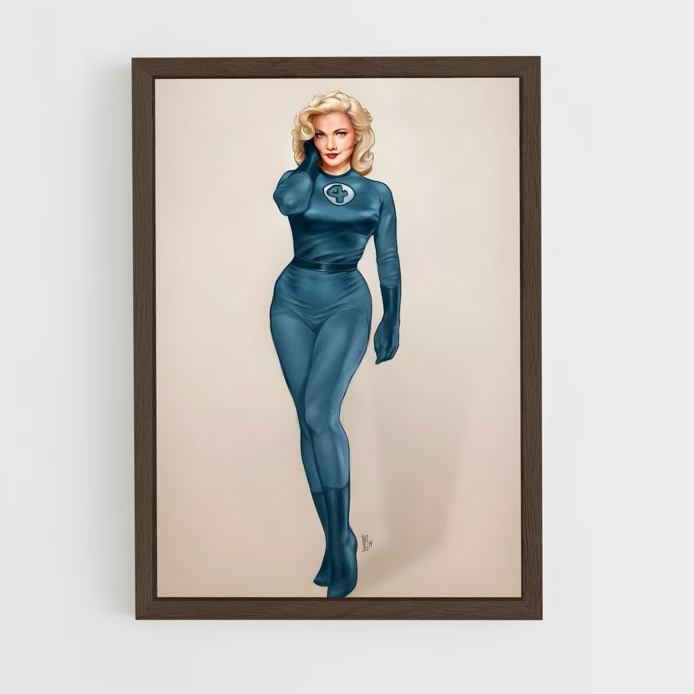 ap-invisible woman sue storm-3 cadre Bois foncé