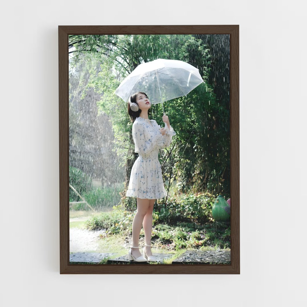 ap-iu lee ji-eun-8 cadre Bois foncé