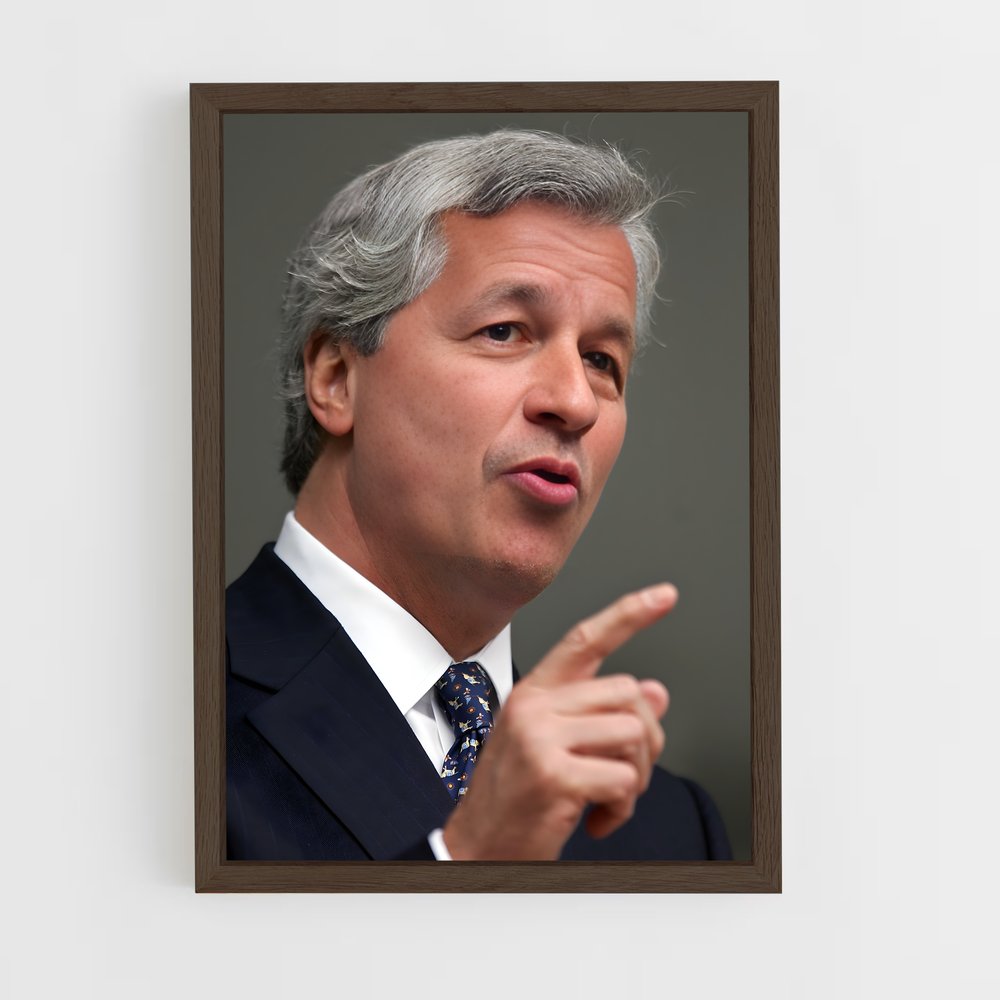 ap-jamie dimon-1 cadre Bois foncé