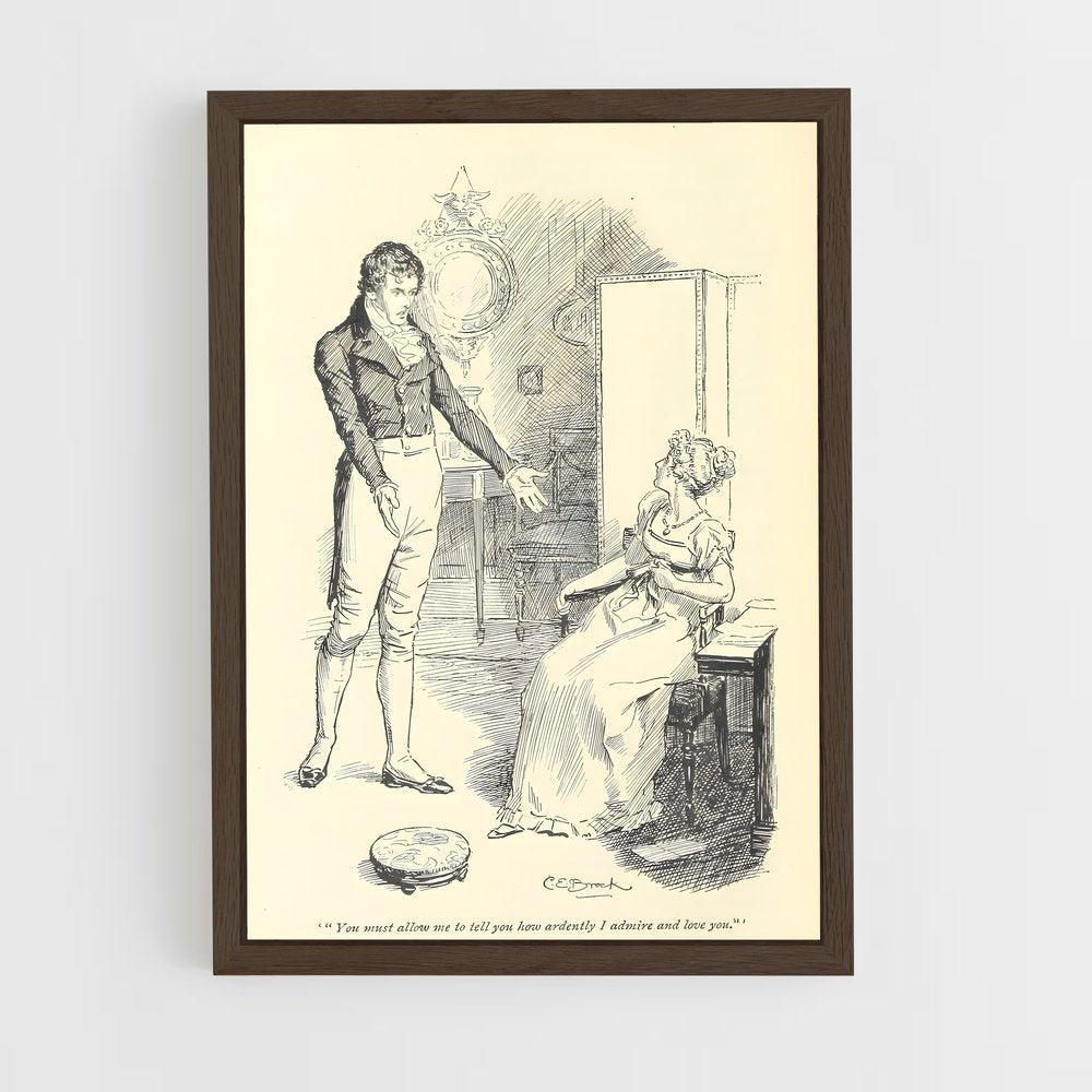 ap-jane austen-5 cadre Bois foncé