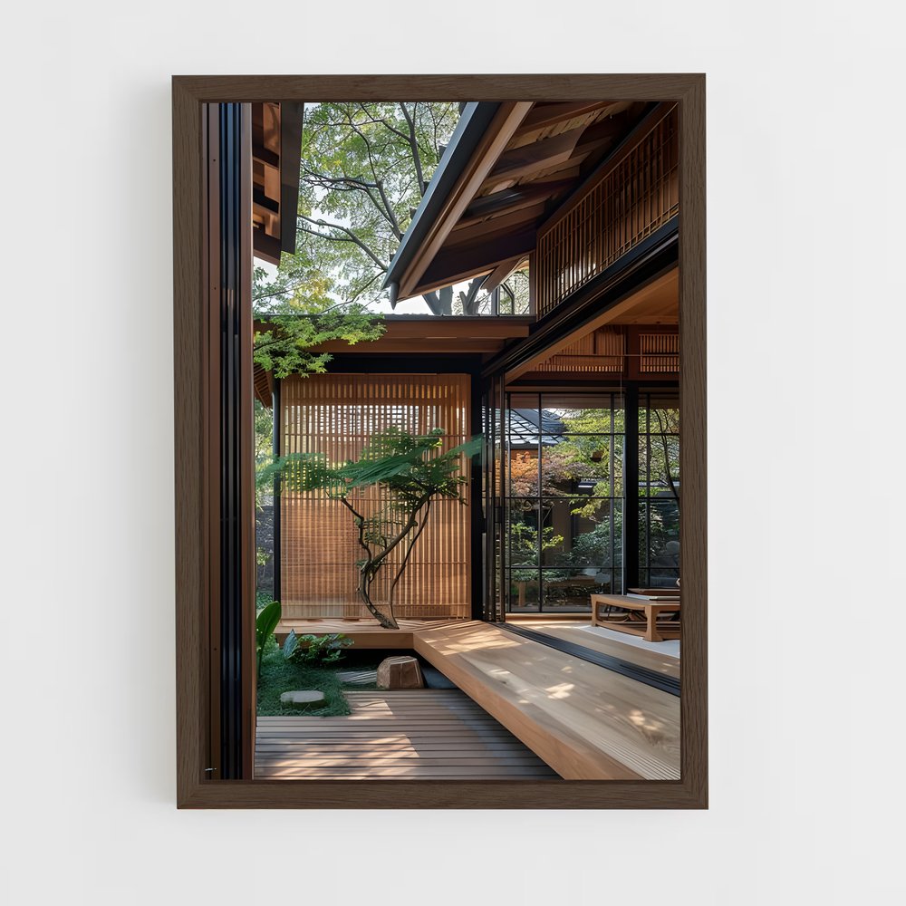 ap-japanese architecture-6 cadre Bois foncé