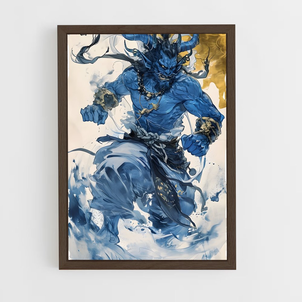 ap-japanese demons-5 cadre Bois foncé