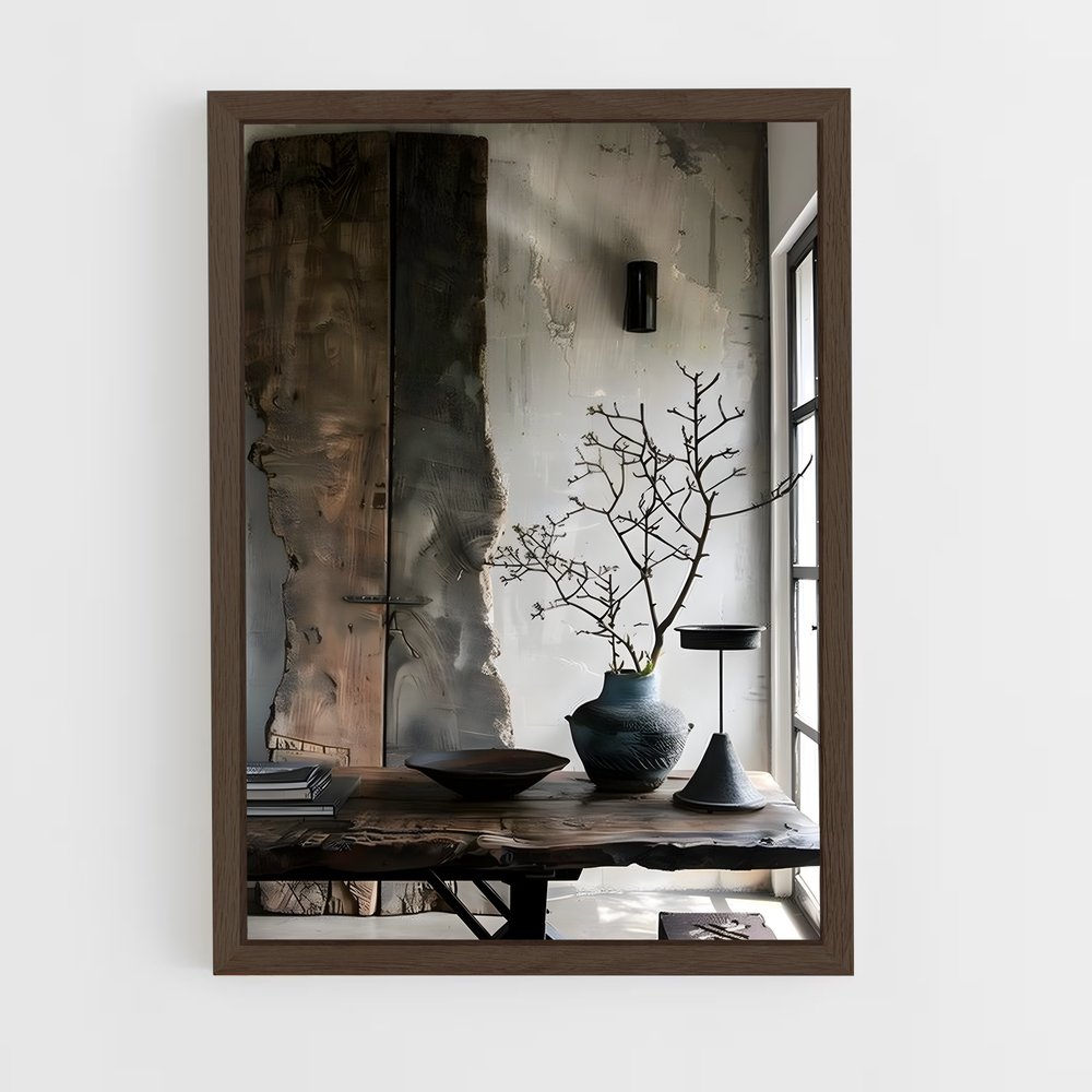 ap-japanese wabi-sabi-10 cadre Bois foncé