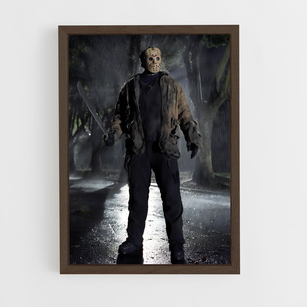 ap-jason voorhees-1 cadre Bois foncé