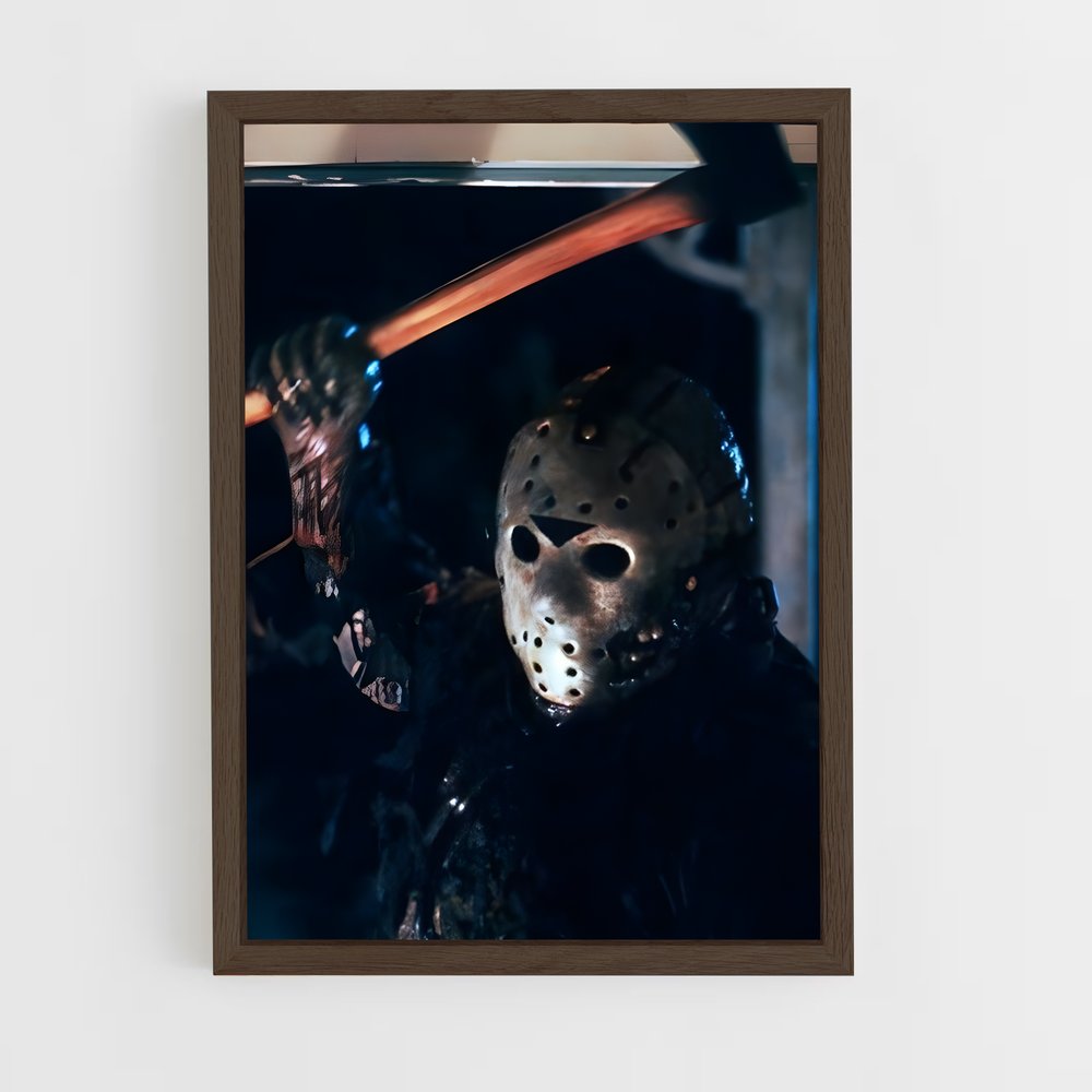 ap-jason voorhees-3 cadre Bois foncé