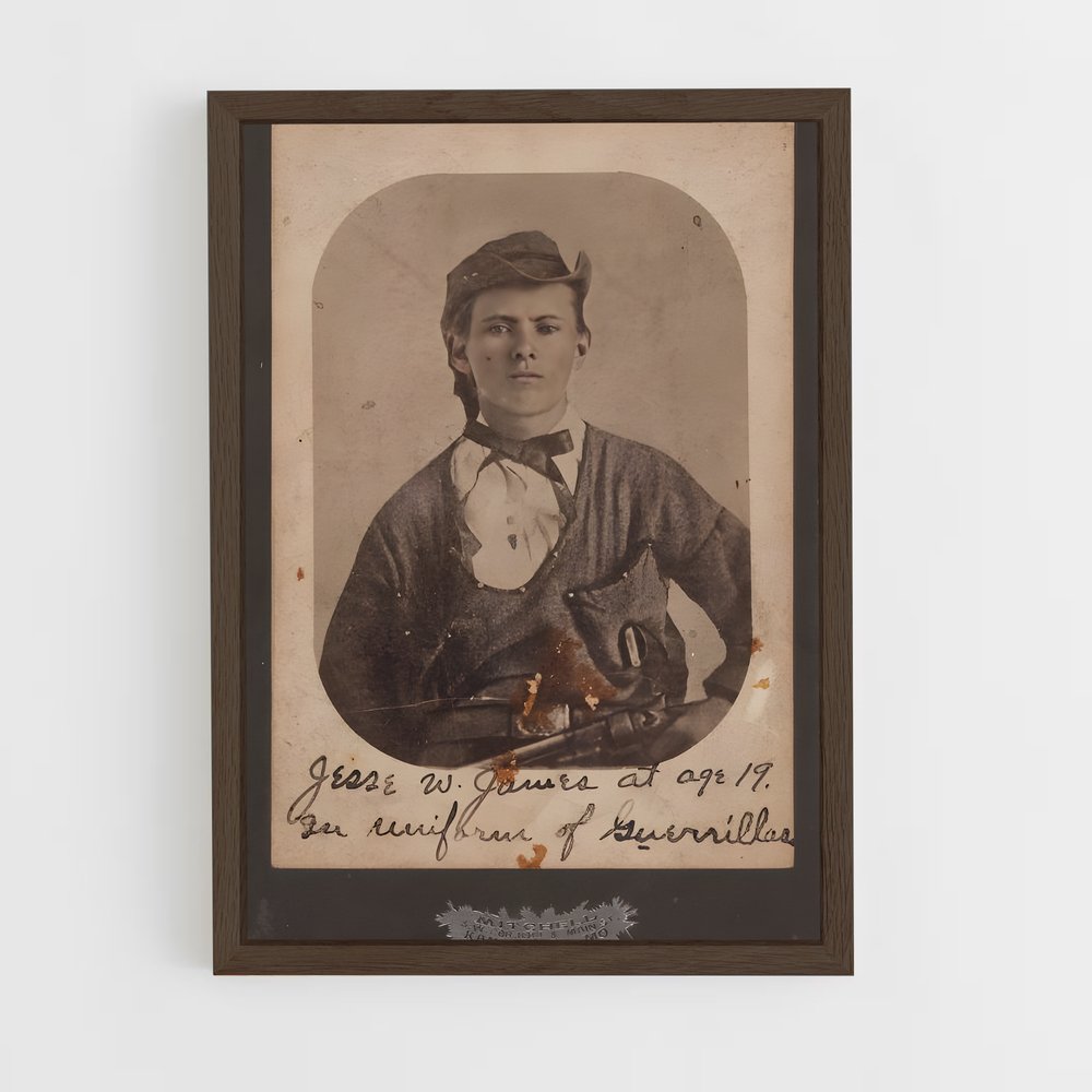 ap-jesse james-1 cadre Bois foncé