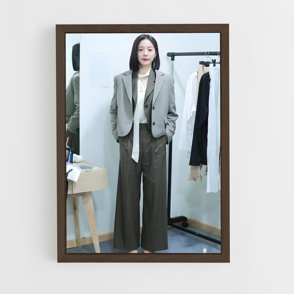 ap-jin young seo-1 cadre Bois foncé