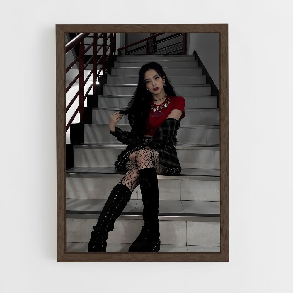 ap-jisoo-1 cadre Bois foncé