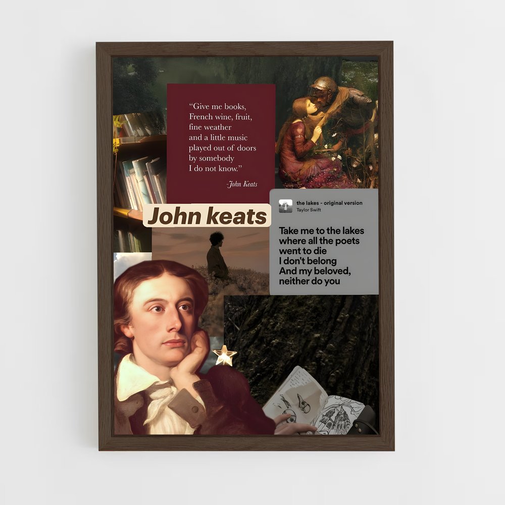 ap-john keats-6 cadre Bois foncé