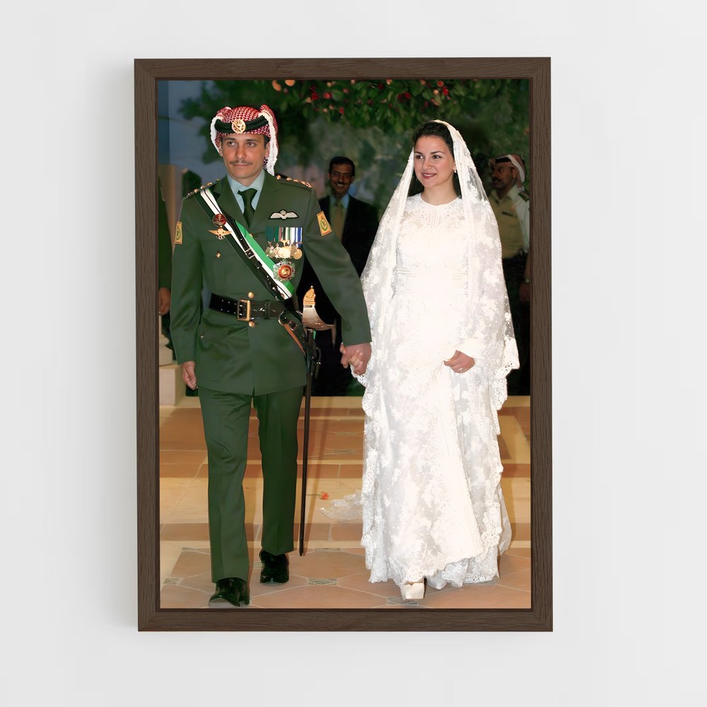 ap-jordanian royal family-1 cadre Bois foncé