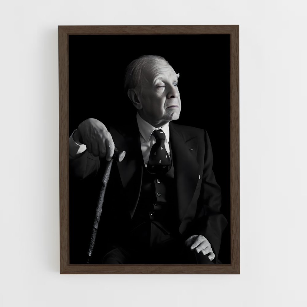 ap-jorge luis borges-2 cadre Bois foncé