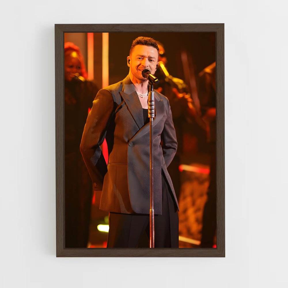 ap-justin timberlake-2 cadre Bois foncé