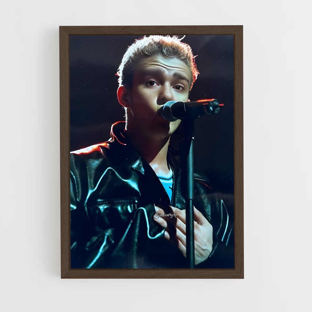 ap-justin timberlake-3 cadre Bois foncé