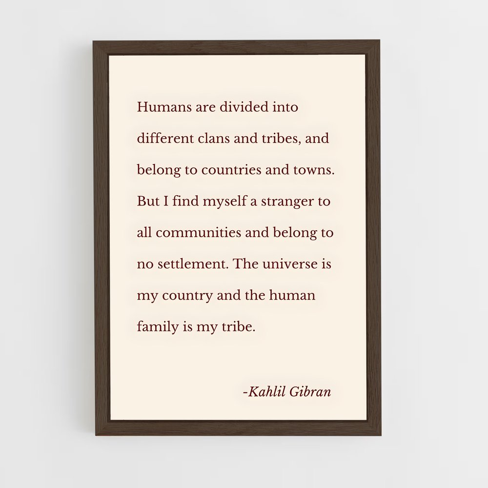 ap-kahlil gibran-4 cadre Bois foncé
