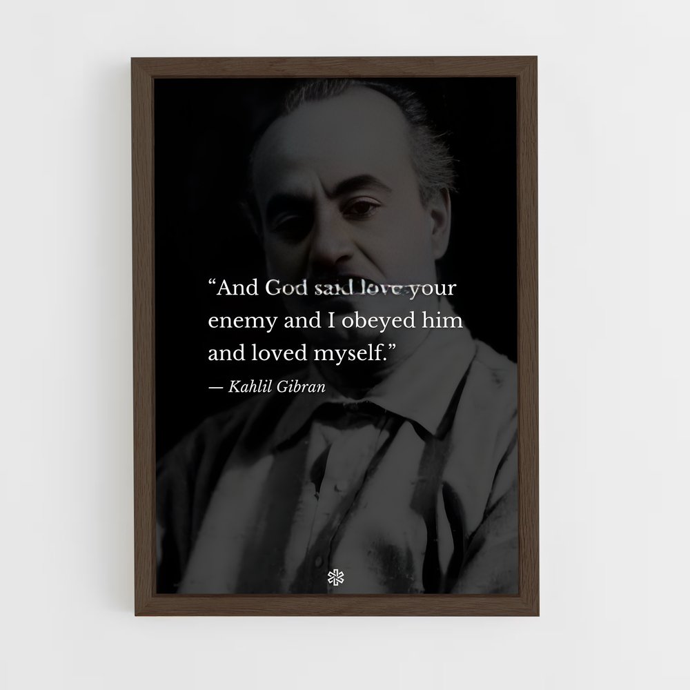 ap-kahlil gibran-5 cadre Bois foncé