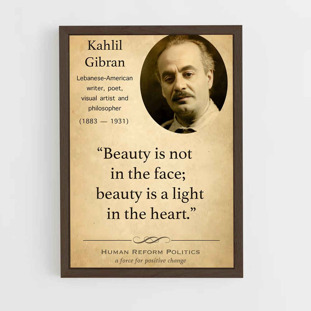 ap-kahlil gibran-7 cadre Bois foncé