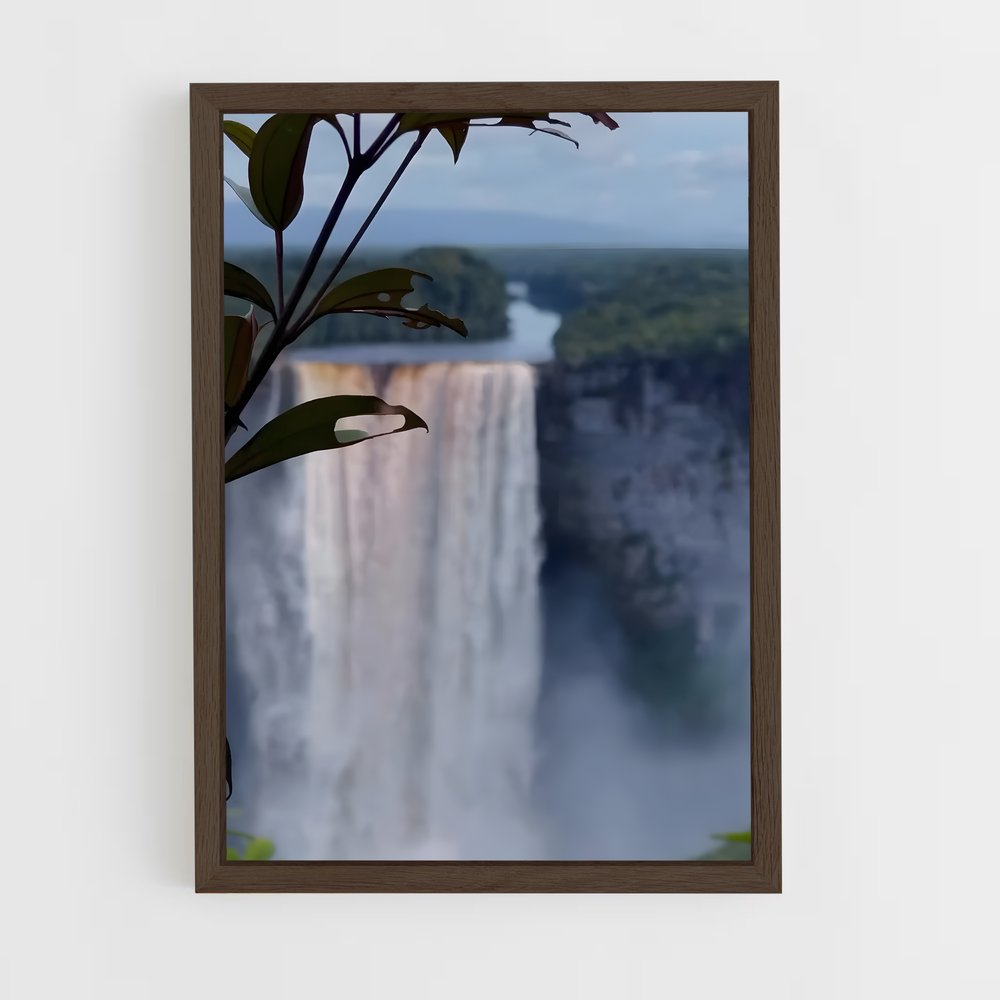 ap-kaieteur falls-5 cadre Bois foncé