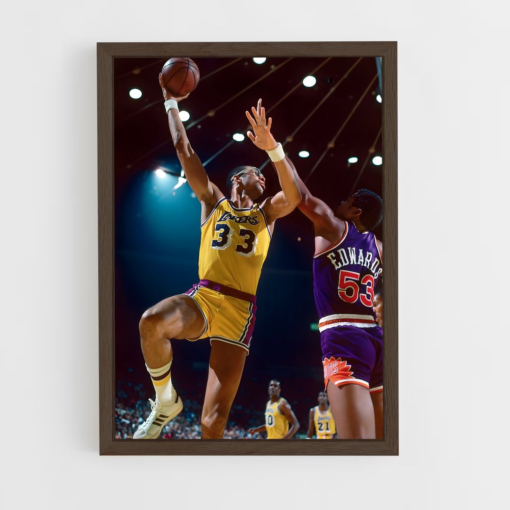 ap-kareem abdul-jabbar-10 cadre Bois foncé