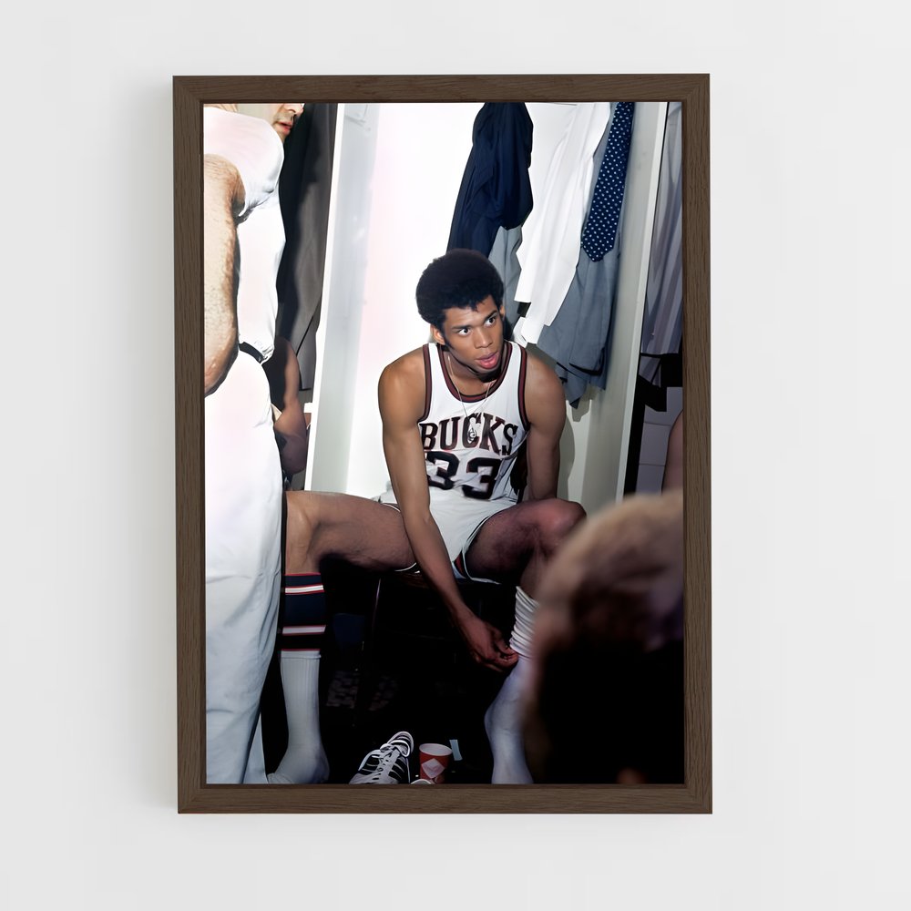 ap-kareem abdul-jabbar-8 cadre Bois foncé