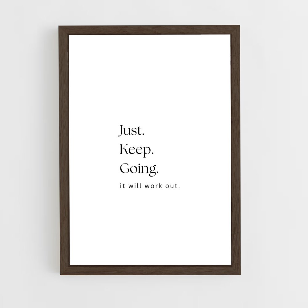 ap-keep going-6 cadre Bois foncé