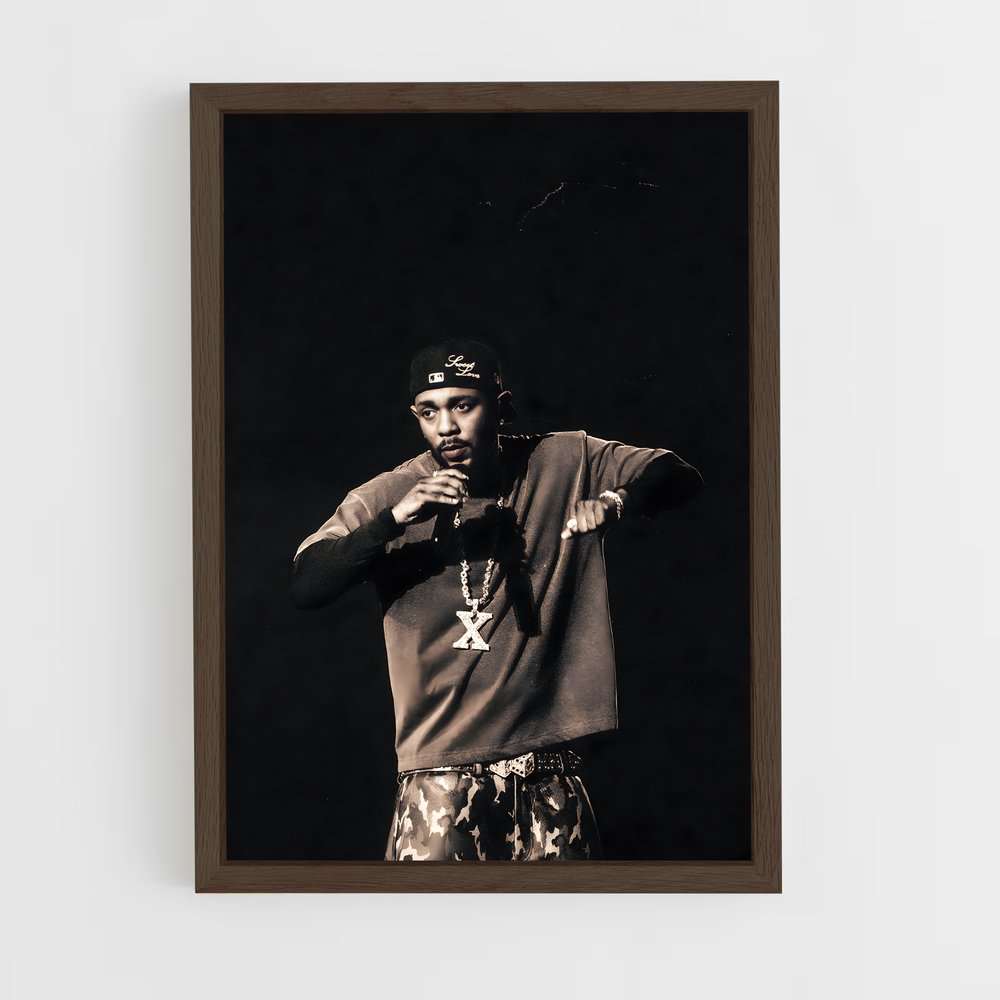 ap-kendrick lamar-7 cadre Bois foncé
