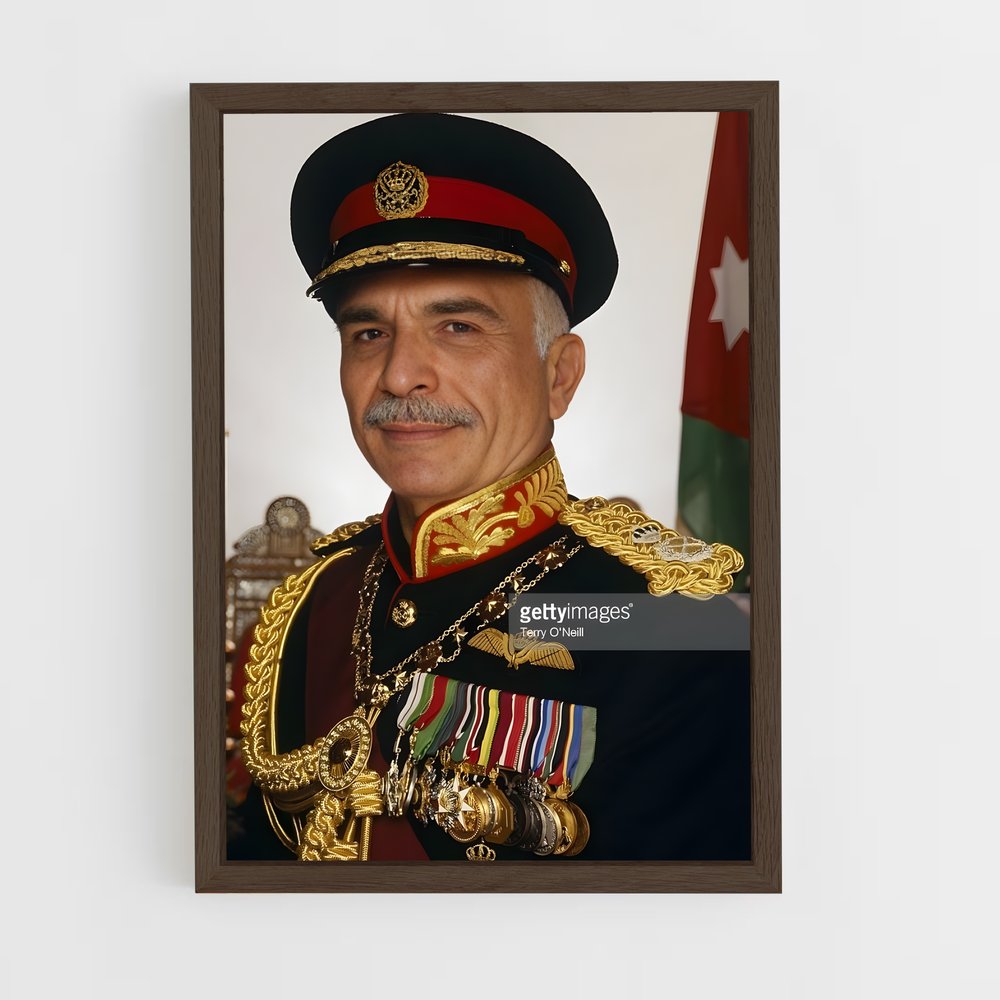 ap-king hussein-1 cadre Bois foncé