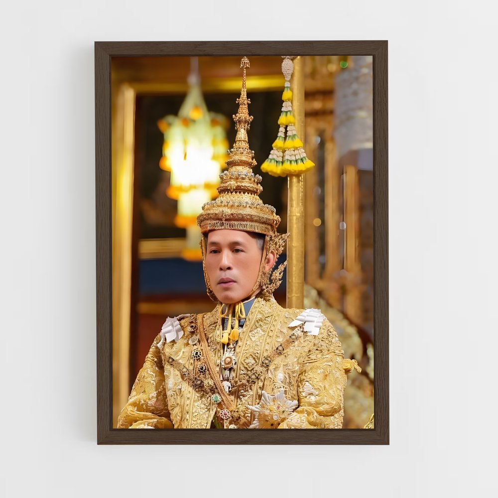 ap-king maha vajiralongkorn-1 cadre Bois foncé