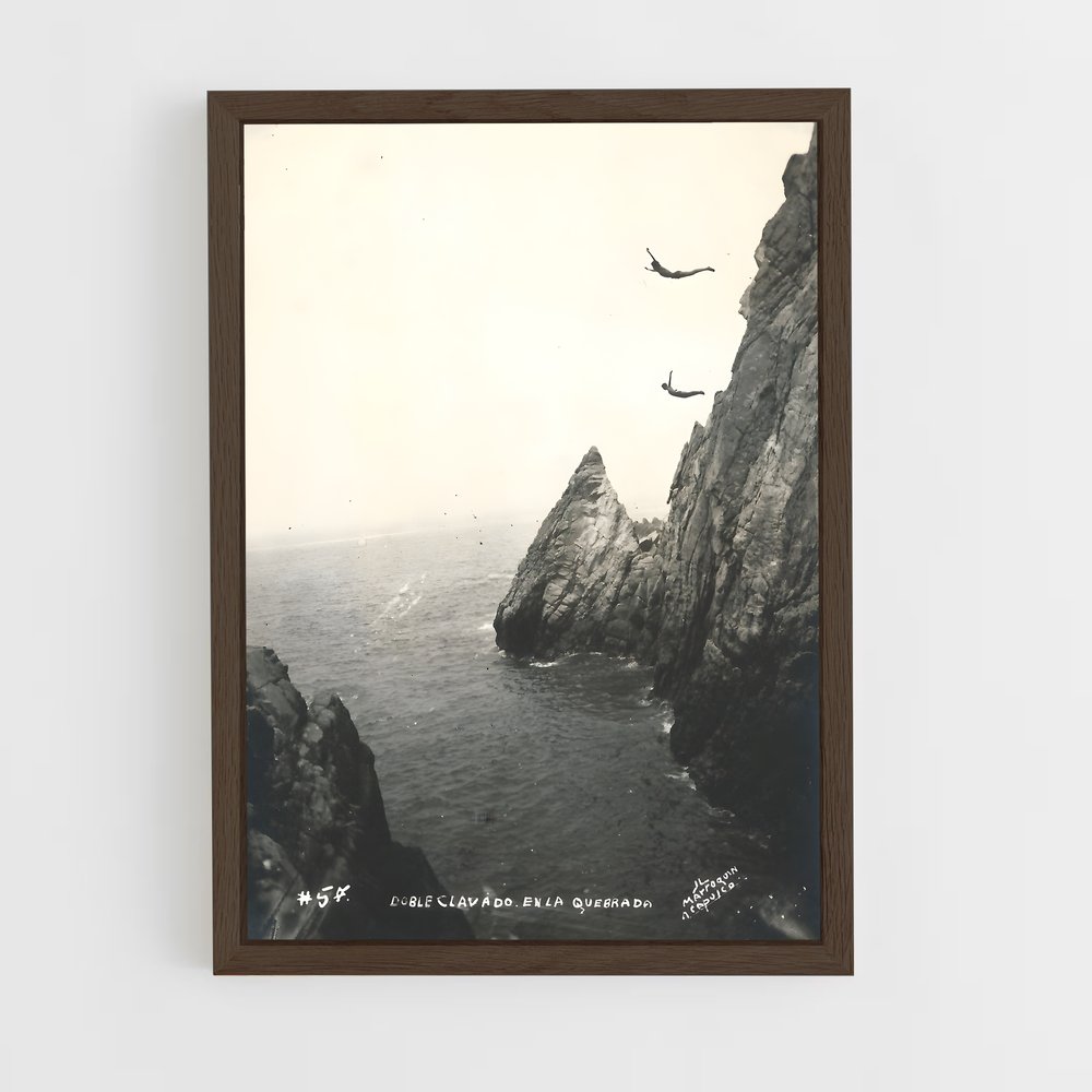 ap-la quebrada acapulco-8 cadre Bois foncé