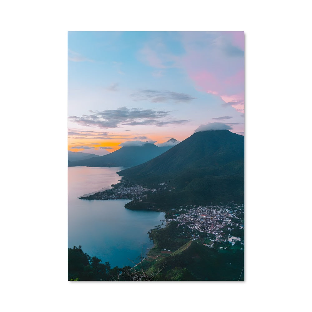 Poster Coucher de Soleil à Atitlán