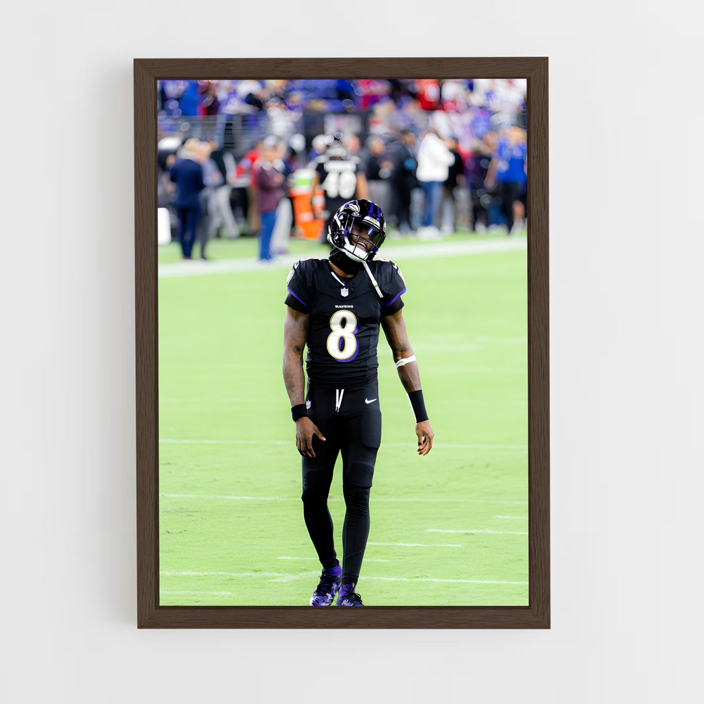 ap-lamar jackson-9 cadre Bois foncé