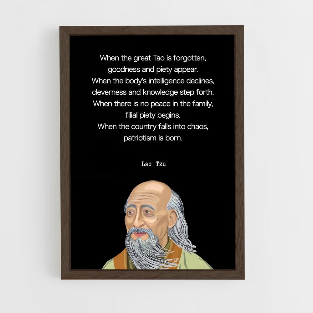 ap-lao tzu-9 cadre Bois foncé