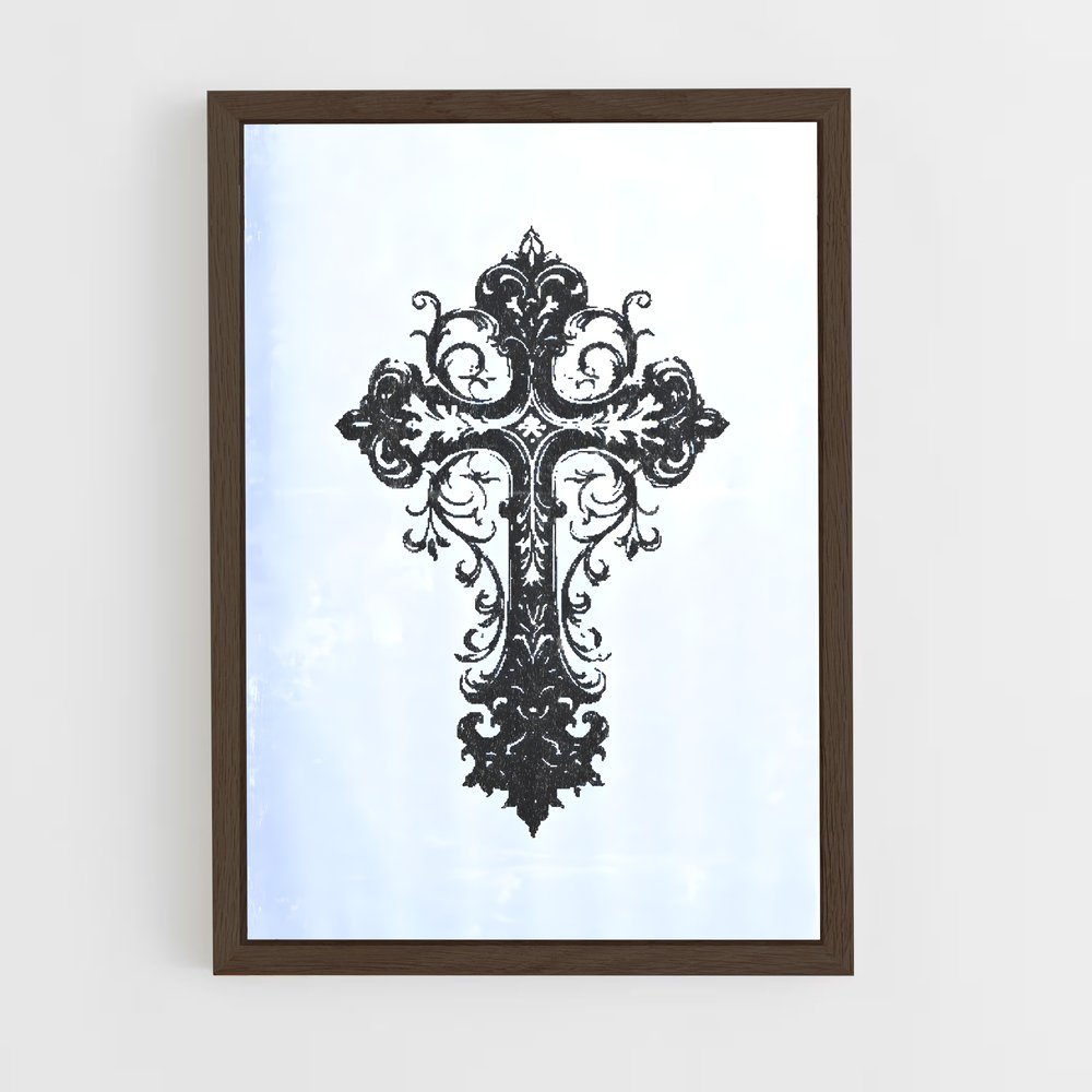 ap-latin cross-2 cadre Bois foncé
