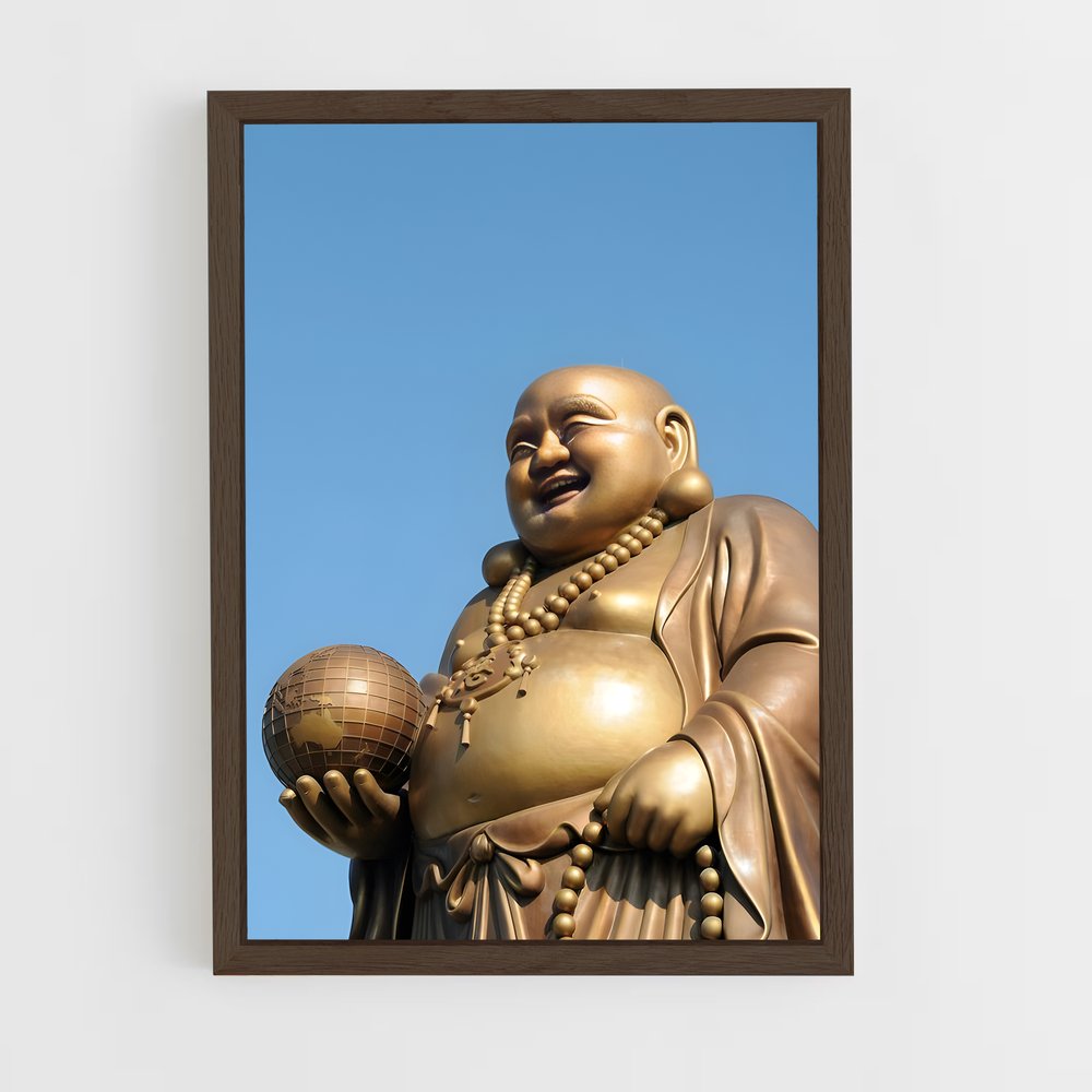ap-laughing buddha-4 cadre Bois foncé