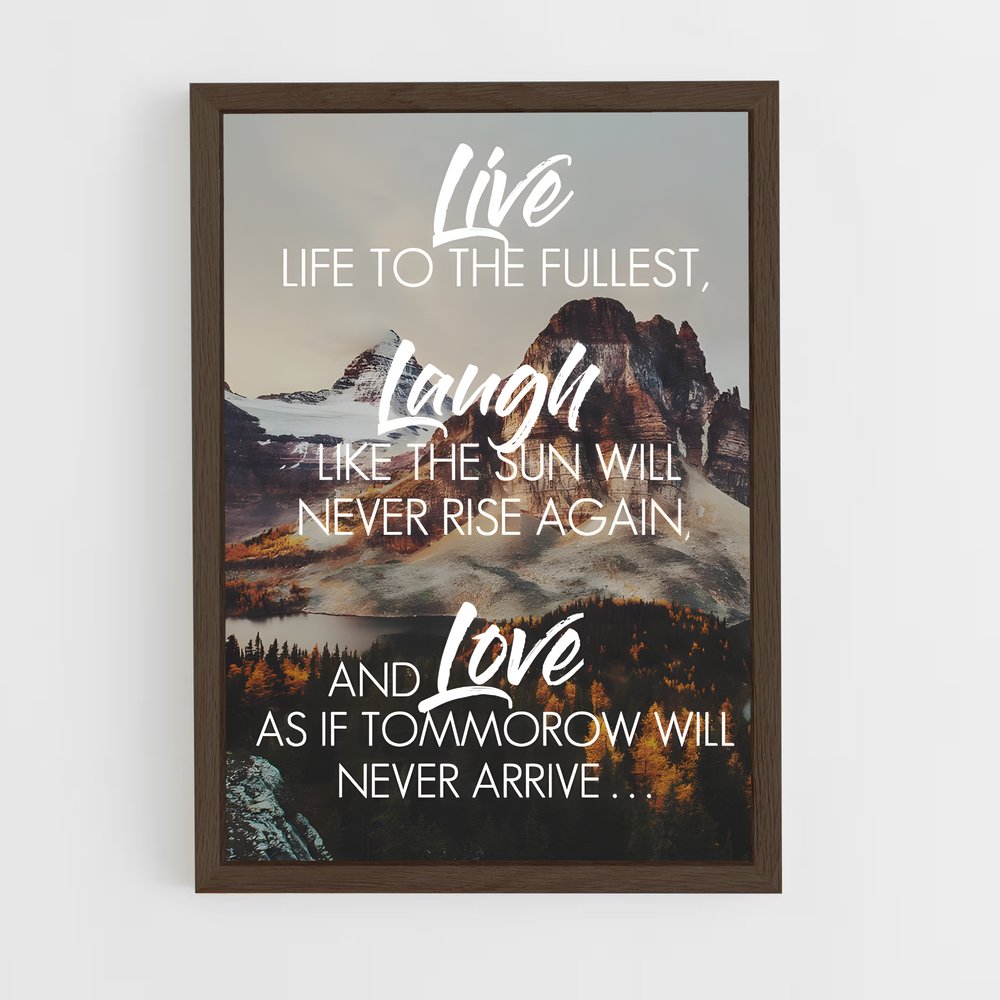 ap-live laugh love-1 cadre Bois foncé