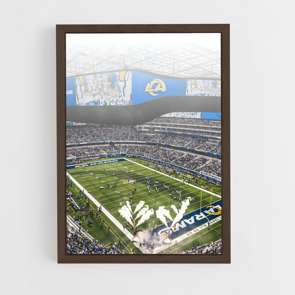 ap-los angeles rams-4 cadre Bois foncé