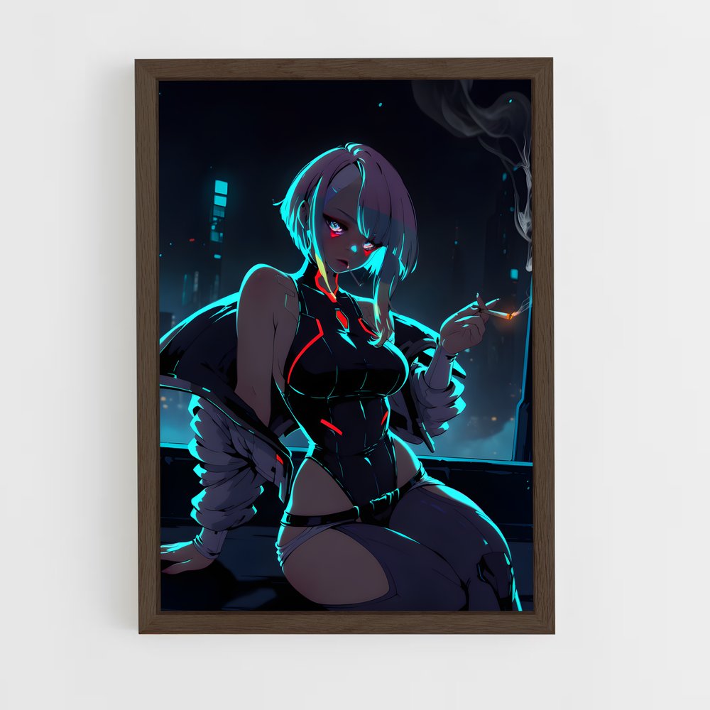 ap-lucy cyberpunk-6 cadre Bois foncé