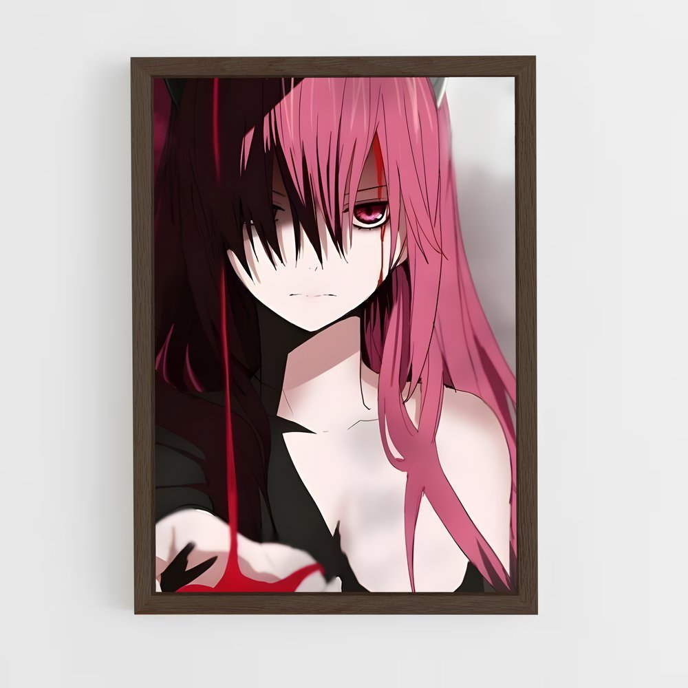 ap-lucy elfen lied-1 cadre Bois foncé