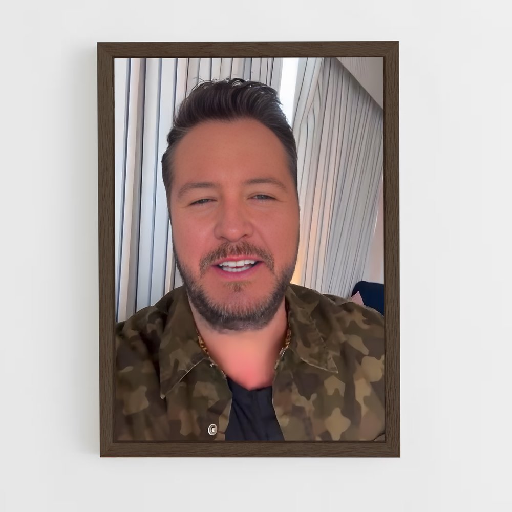 ap-luke bryan-2 cadre Bois foncé