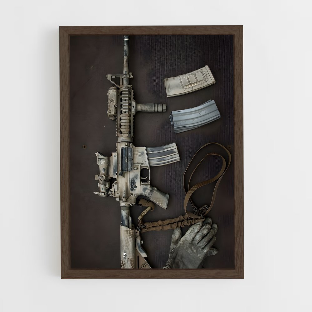 ap-m4 carbine-3 cadre Bois foncé