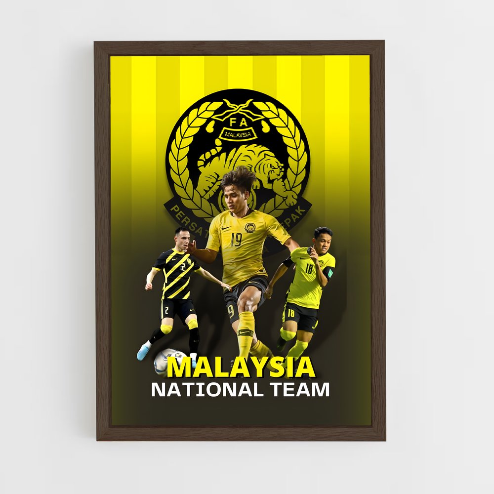 ap-malaysia national football team-3 cadre Bois foncé