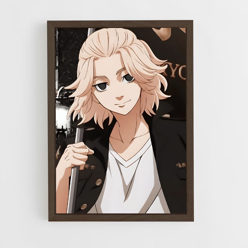 ap-manjiro sano-5 cadre Bois foncé